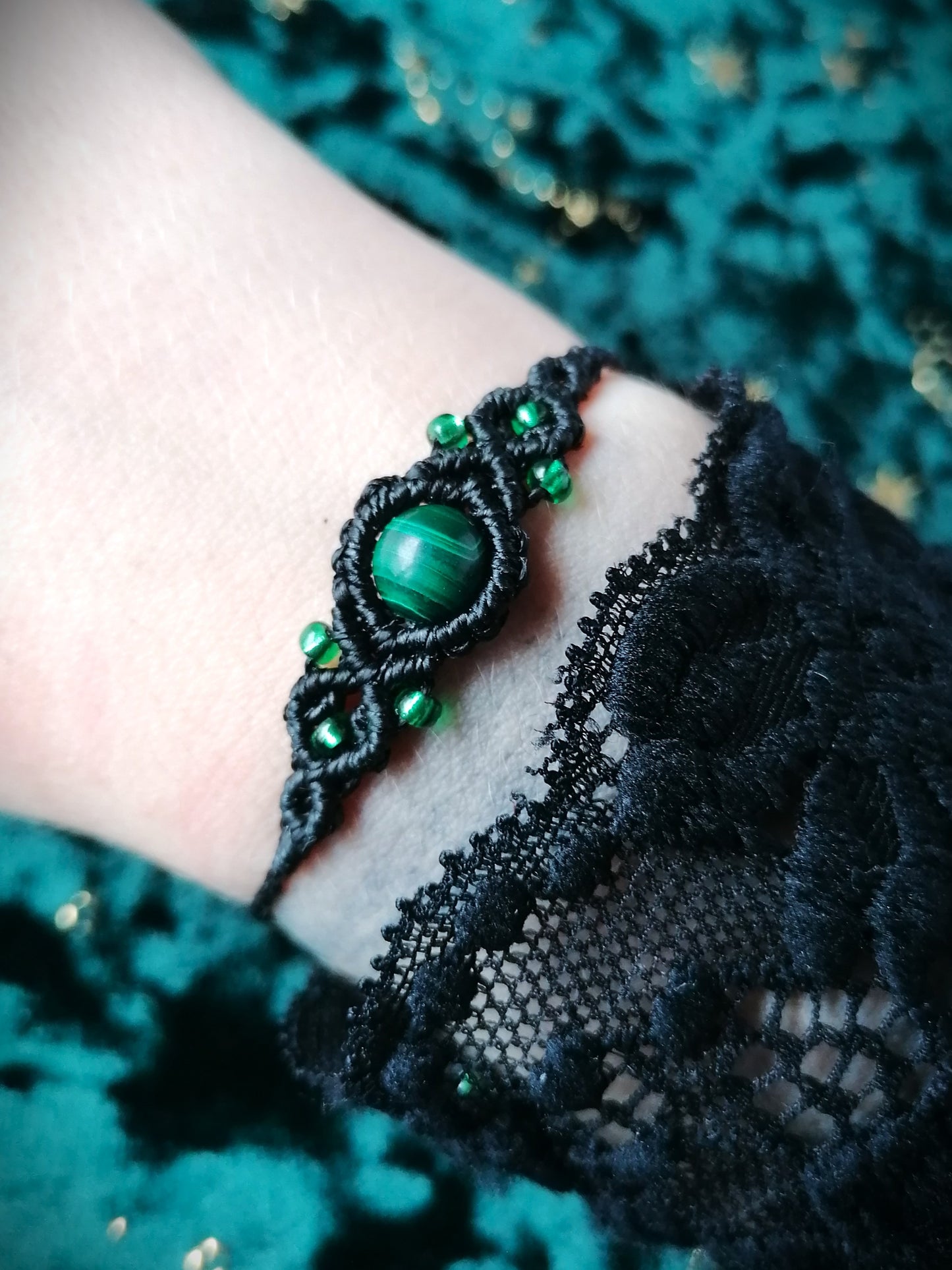 Bracelet Malachite Réglable