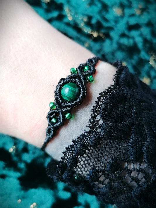 Bracelet Malachite Réglable