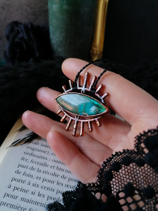 Vision obscure- Pendentif Cuivre et Labradorite