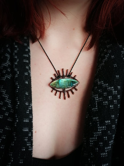 Vision obscure- Pendentif Cuivre et Labradorite