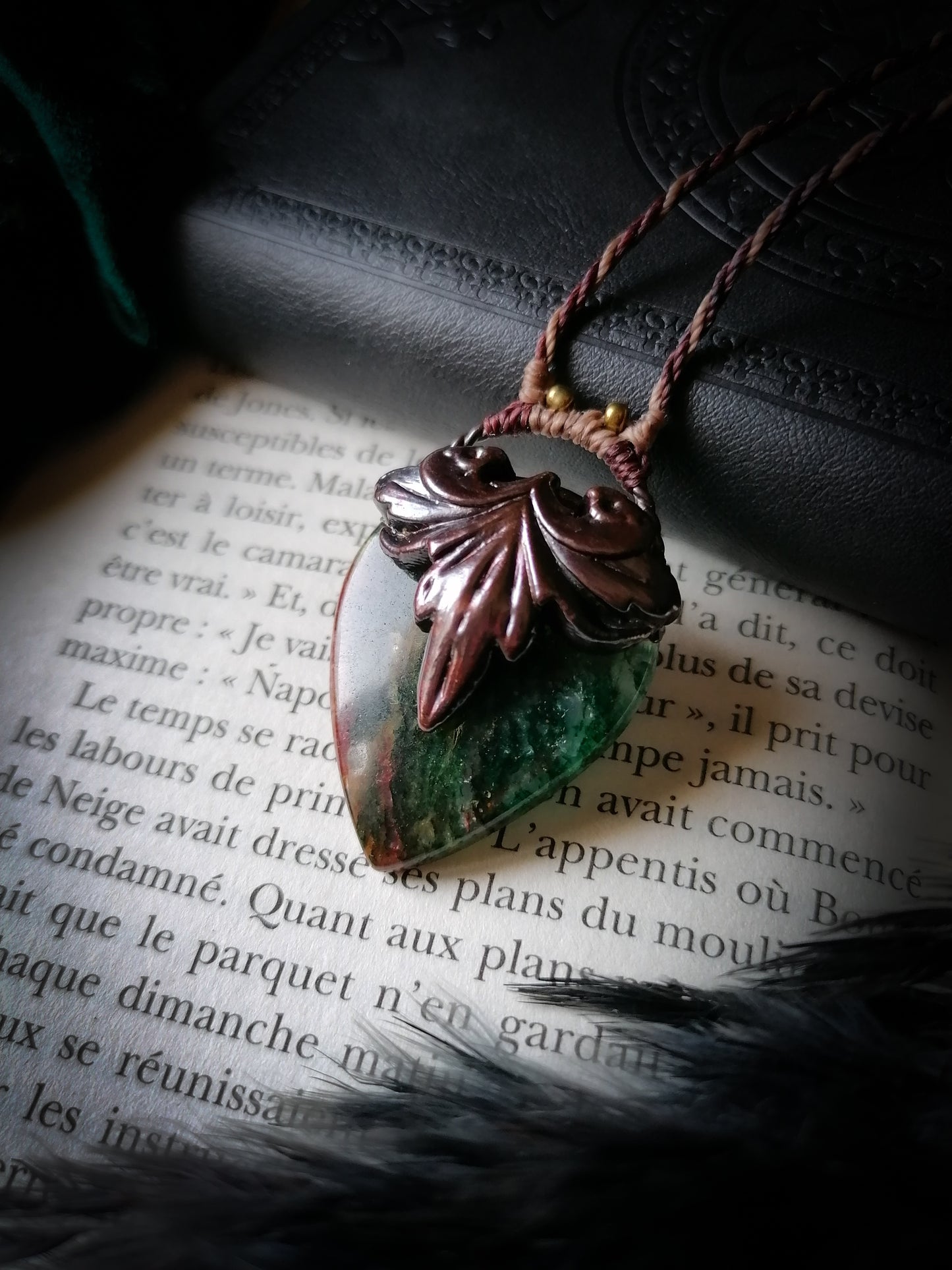 Sylvanae - Pendentif Cuivre et Aventurine