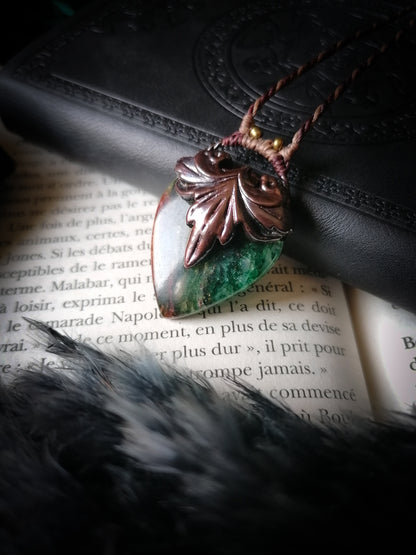 Sylvanae - Pendentif Cuivre et Aventurine