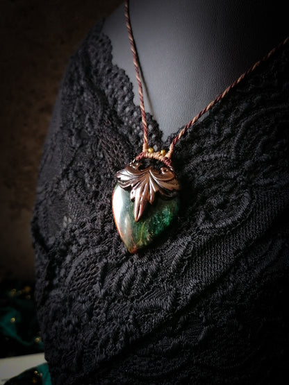 Sylvanae - Pendentif Cuivre et Aventurine