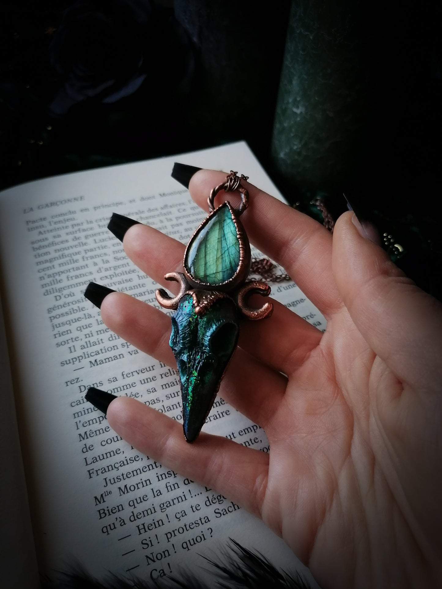 Viridian - Coven of ravens - Pendentif en cuivre