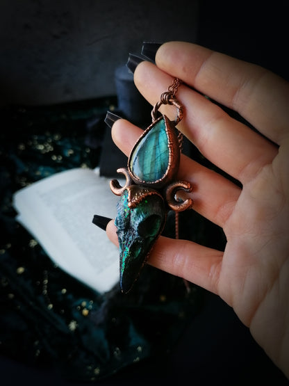 Viridian - Coven of ravens - Pendentif en cuivre